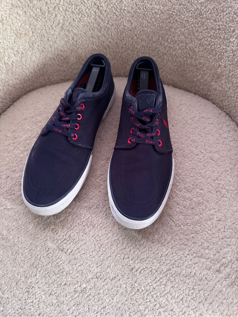 Polo Ralph Lauren Faxon Low Men’s Navy Blue Sneakers Shoes Size 11 - Picture 2 of 7